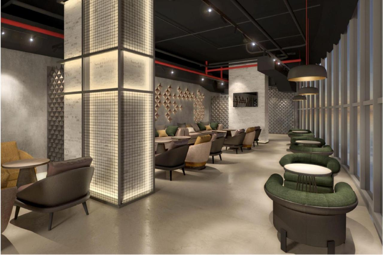 Element By Westin West Bay Doha 호텔 외부 사진 The interior of the lounge
