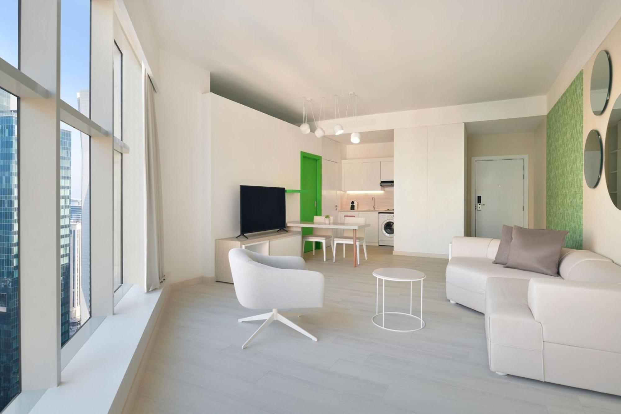 Element By Westin West Bay Doha 호텔 외부 사진 Interior of a typical apartment