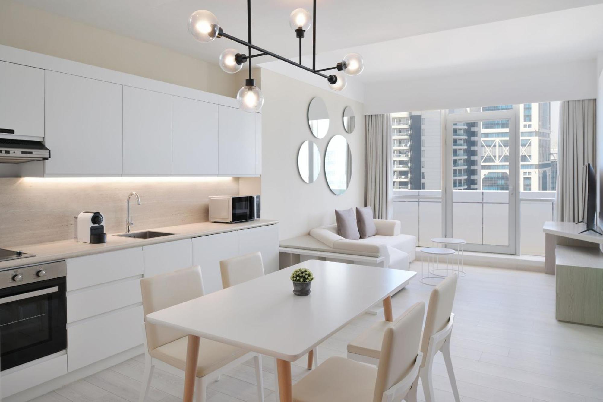Element By Westin West Bay Doha 호텔 외부 사진 A 3D rendering of a kitchen